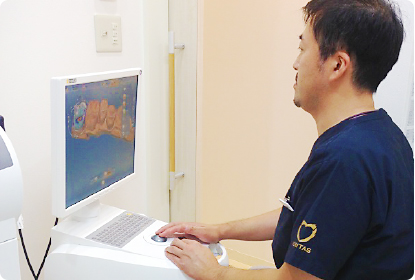 ３D画面上で修復物を設計